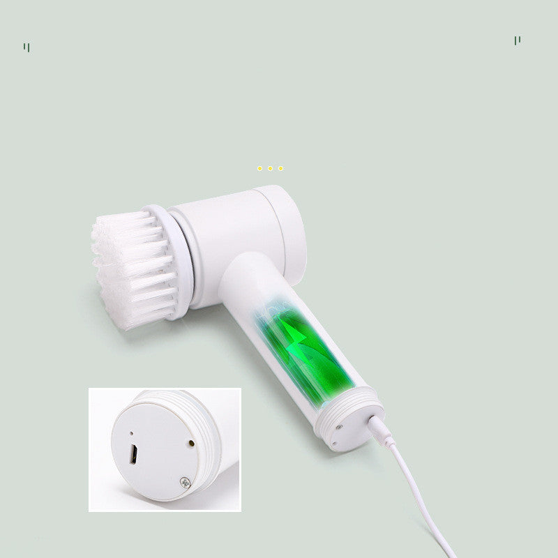 Intelligent Electric Cleaning Brush – USB Rechargeable IPX7 Waterproof Kitchen & Home Cleaning Tool with Multiple Brush Heads