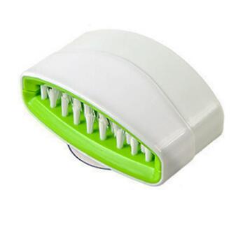3-in-1 Kitchen Cleaning Brush with Suction Cup – Knife, Fork & Chopsticks Cleaning Tool for Fruits & Vegetables