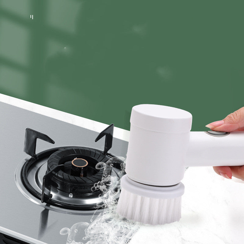 Intelligent Electric Cleaning Brush – USB Rechargeable IPX7 Waterproof Kitchen & Home Cleaning Tool with Multiple Brush Heads