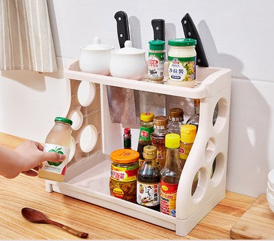 Foldable Multi-Layer Kitchen Storage Rack – Portable PP Kitchen Organizer Shelf (Lightweight & Space Saving, 5 Colors Available)
