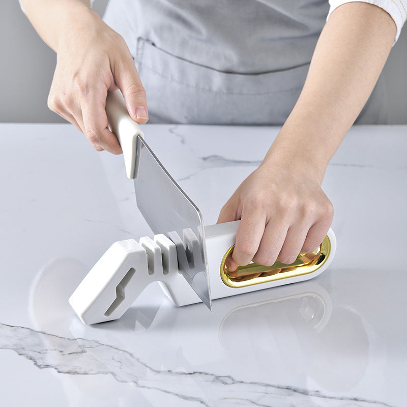 4-in-1 Manual Knife Sharpener – Tungsten, Diamond & Ceramic Sharpening Tool