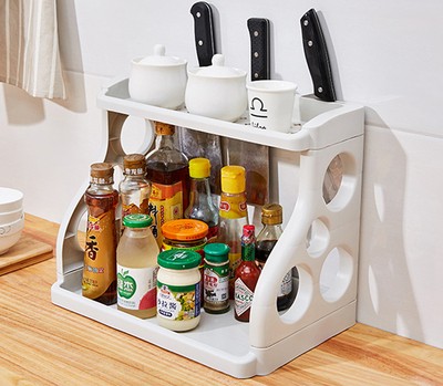 Foldable Multi-Layer Kitchen Storage Rack – Portable PP Kitchen Organizer Shelf (Lightweight & Space Saving, 5 Colors Available)