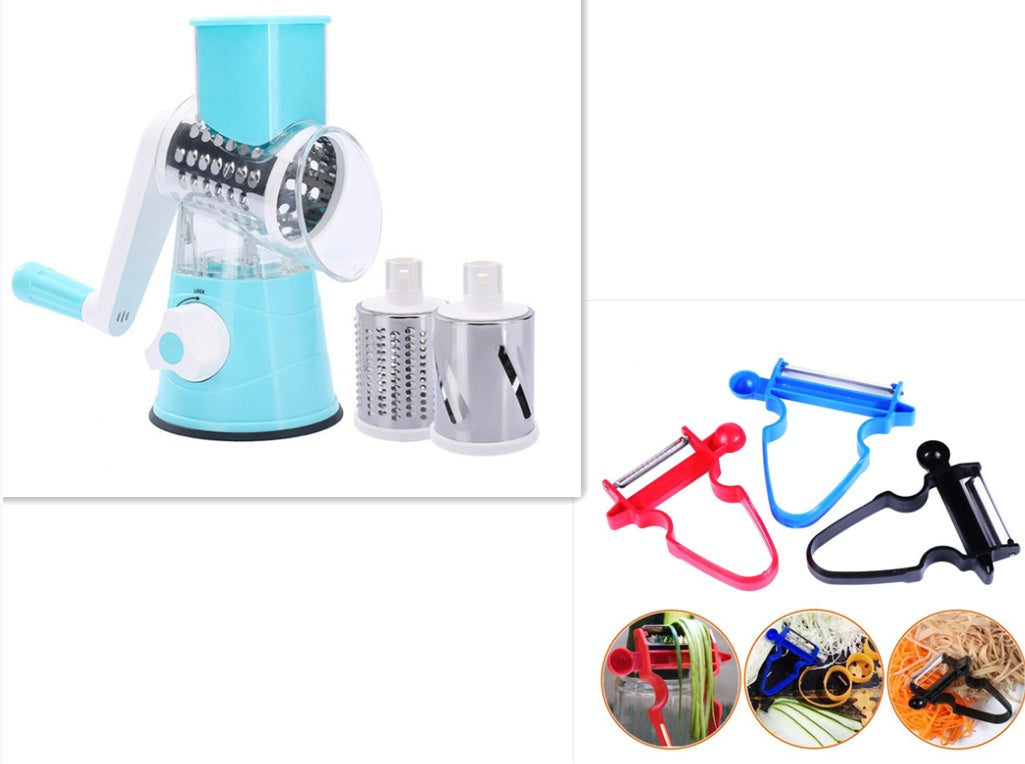 Manual Vegetable Cutter Slicer – Multifunction Hand Crank Kitchen Tool