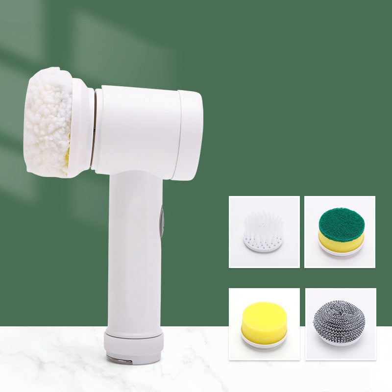 Intelligent Electric Cleaning Brush – USB Rechargeable IPX7 Waterproof Kitchen & Home Cleaning Tool with Multiple Brush Heads