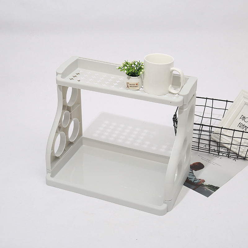 Foldable Multi-Layer Kitchen Storage Rack – Portable PP Kitchen Organizer Shelf (Lightweight & Space Saving, 5 Colors Available)