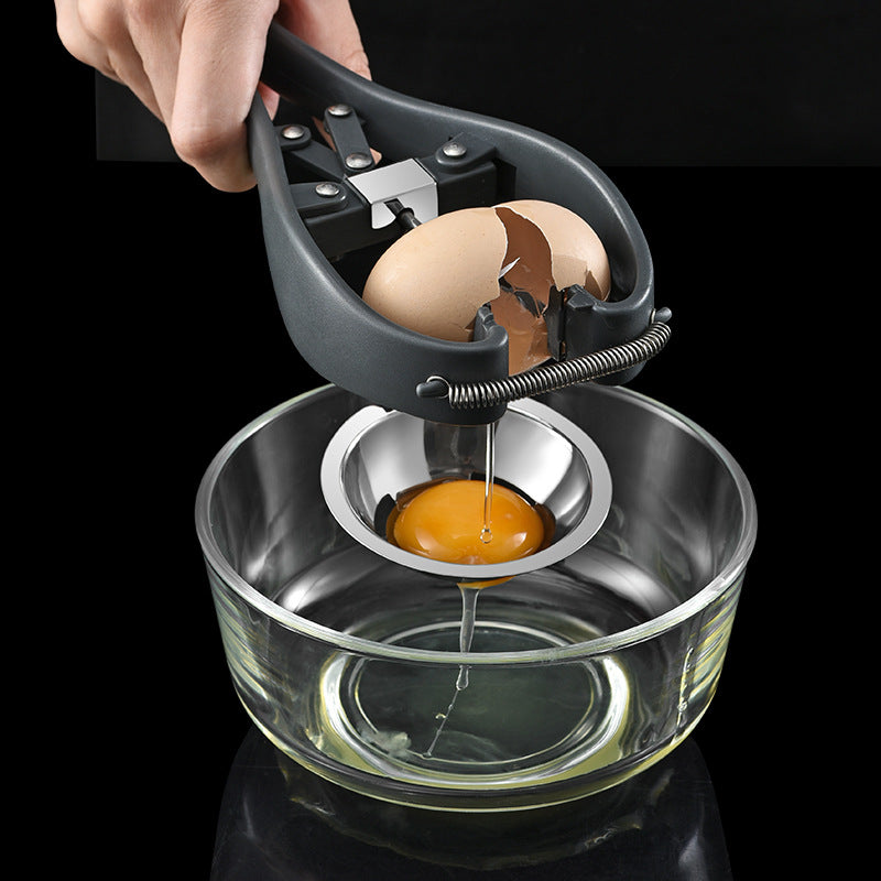 Stainless Steel Egg Opener – Easy Egg Cracker & Peeling Kitchen Tool