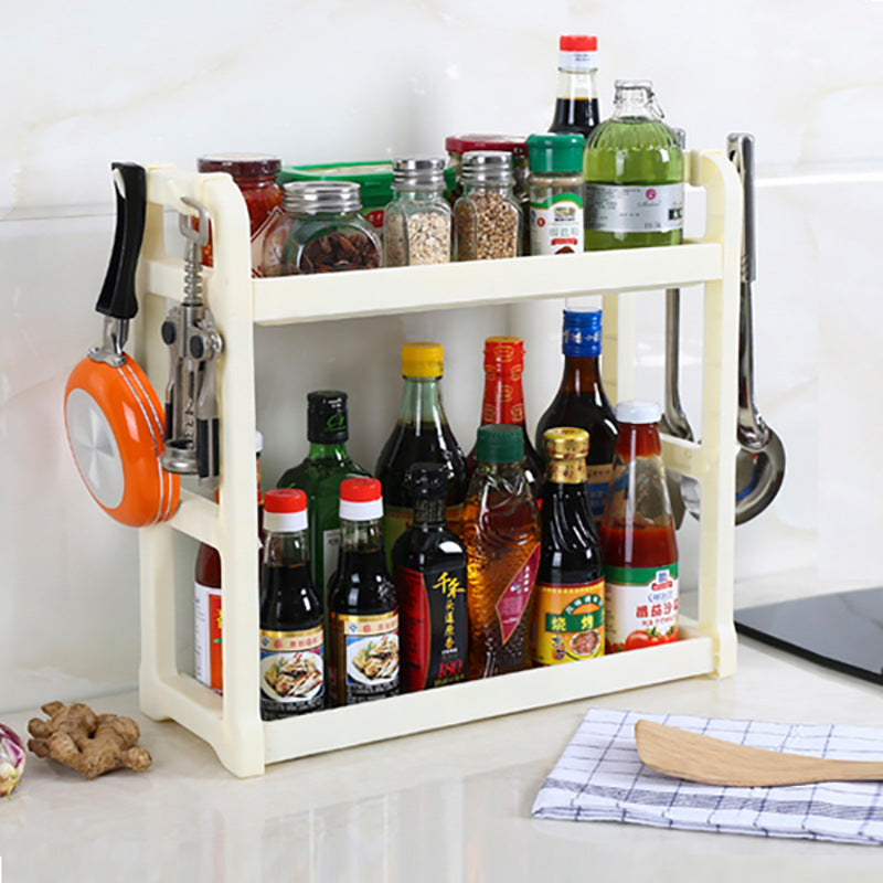 Foldable Multi-Layer Kitchen Storage Rack – Portable PP Kitchen Organizer Shelf (Lightweight & Space Saving, 5 Colors Available)