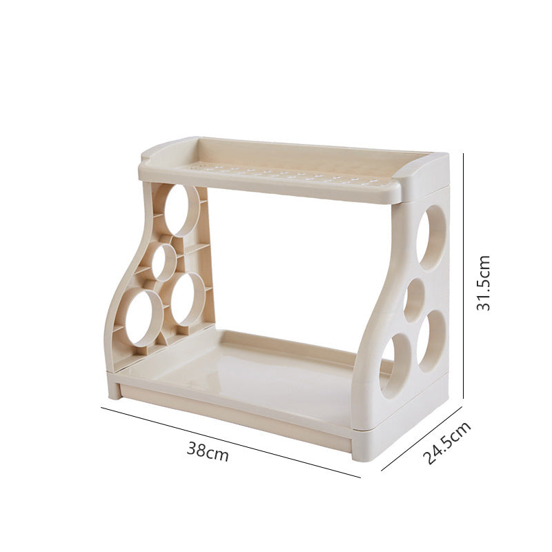 Foldable Multi-Layer Kitchen Storage Rack – Portable PP Kitchen Organizer Shelf (Lightweight & Space Saving, 5 Colors Available)