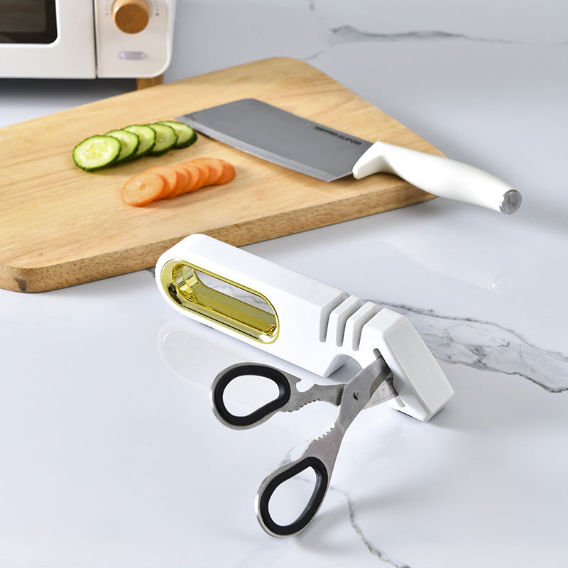 4-in-1 Manual Knife Sharpener – Tungsten, Diamond & Ceramic Sharpening Tool