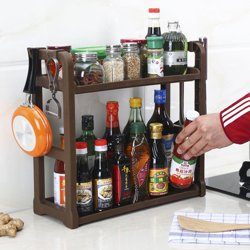 Foldable Multi-Layer Kitchen Storage Rack – Portable PP Kitchen Organizer Shelf (Lightweight & Space Saving, 5 Colors Available)
