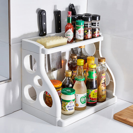 Foldable Multi-Layer Kitchen Storage Rack – Portable PP Kitchen Organizer Shelf (Lightweight & Space Saving, 5 Colors Available)