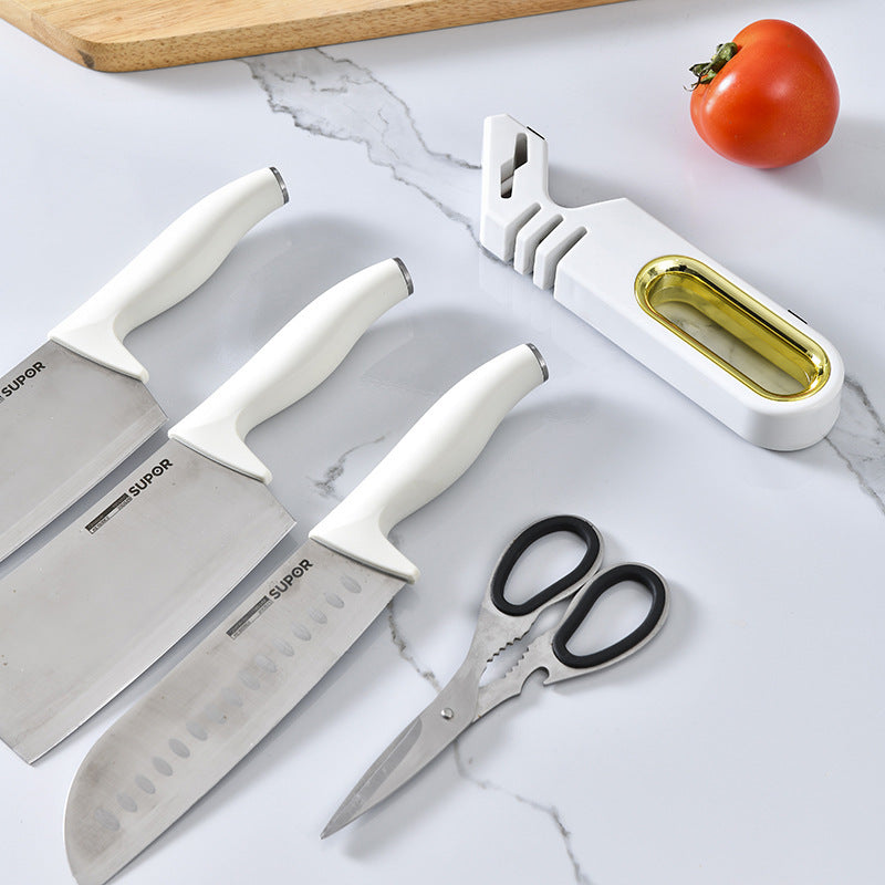 4-in-1 Manual Knife Sharpener – Tungsten, Diamond & Ceramic Sharpening Tool
