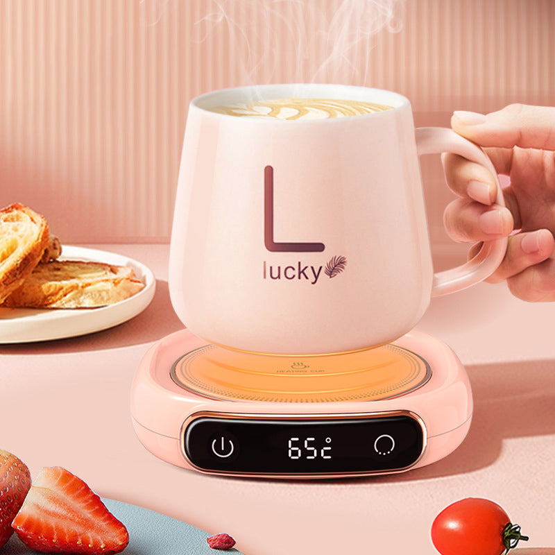 Smart Milk Heating Warming Coaster – Digital Display Constant Temperature Insulation Base (25W Electric Drink Warmer, USB/AC Powered)